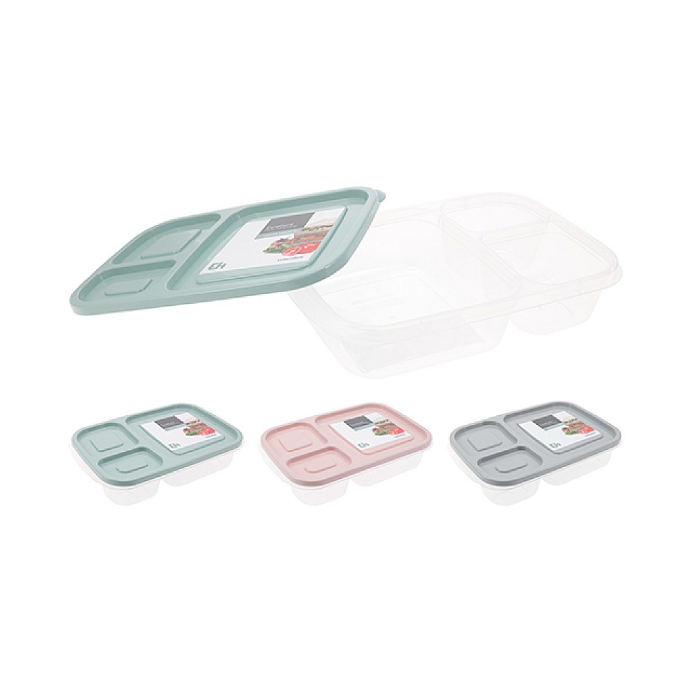 Lunch-box EH cu 3 compartimente, 24X15X5 cm, plastic