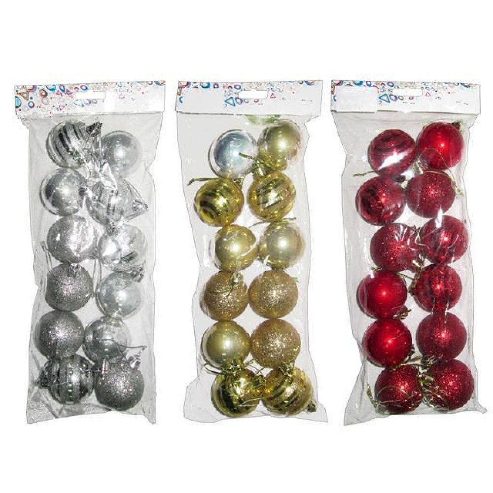 Set globuri 12X50mm, in pachet
