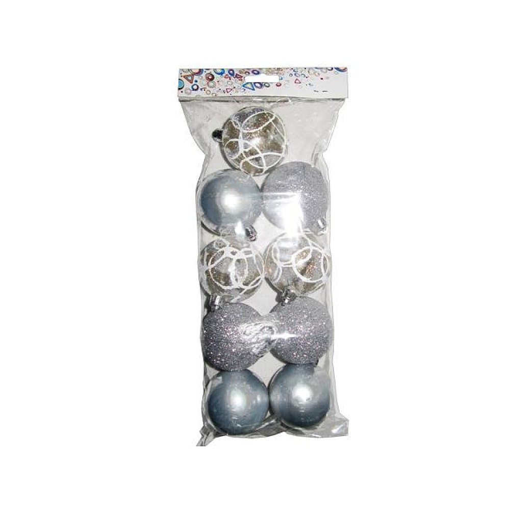 Set globuri pentru brad 9x60mm, in pachet