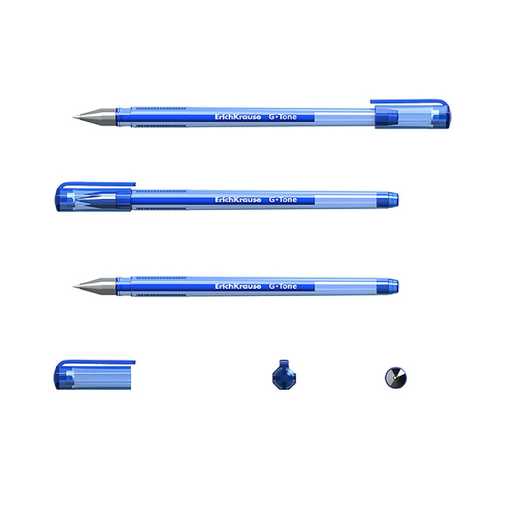 Pix cu gel ErichKrause G-Tone Stick Original, 0.5 mm, albastru