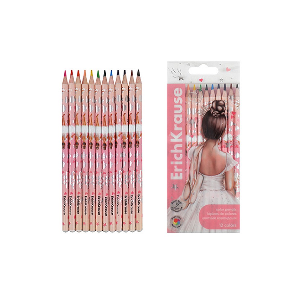 Set creioane colorate 12 buc ErichKrause Pointes