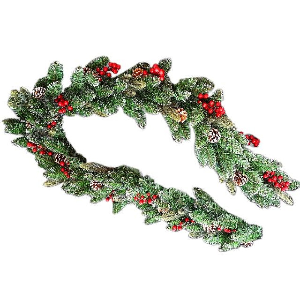 Ramura de brad сu pomusoare si conuri 200cm, PE + PVC