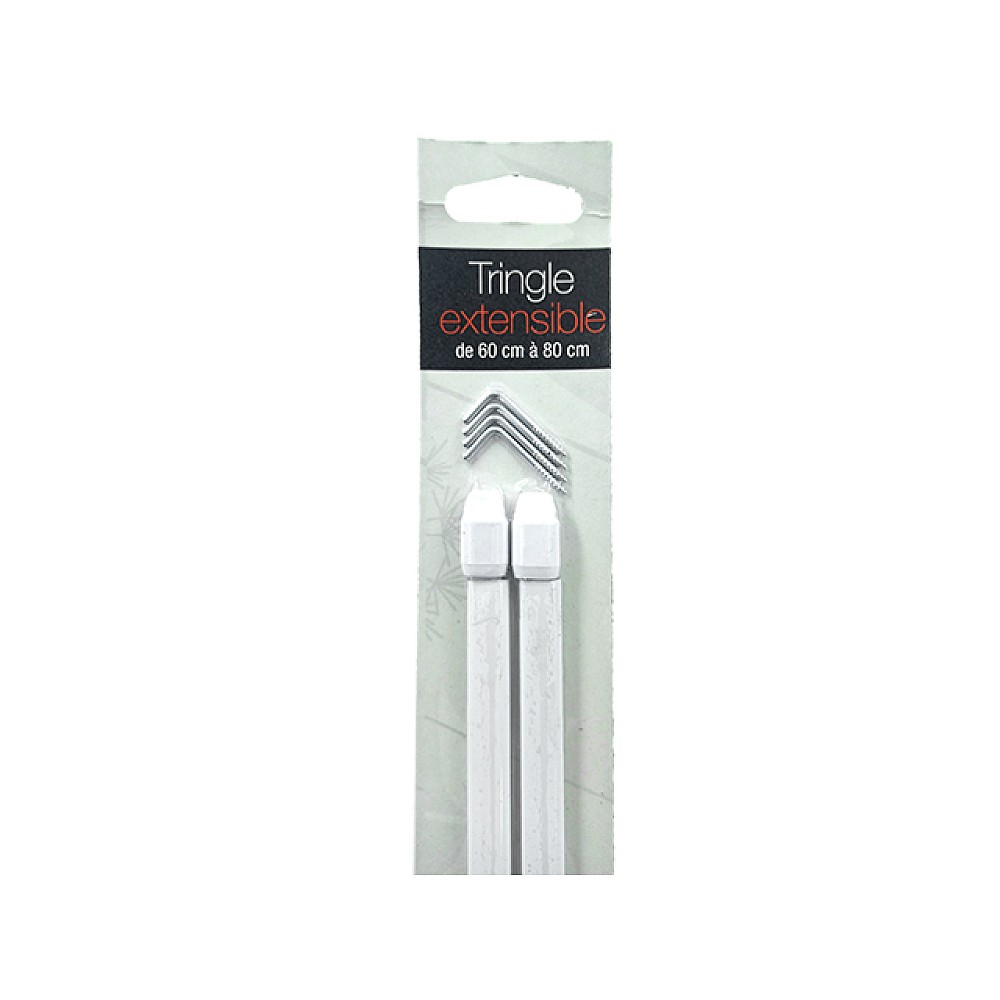 Tija glisanta pentru perdea ovala 60-80cm Luance, alb