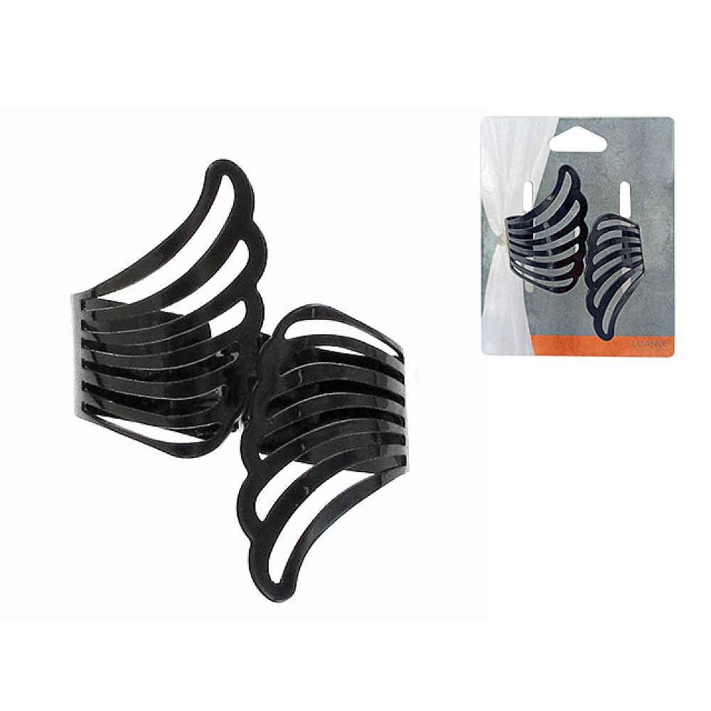 Clip perdea Luance Angel negru, metal