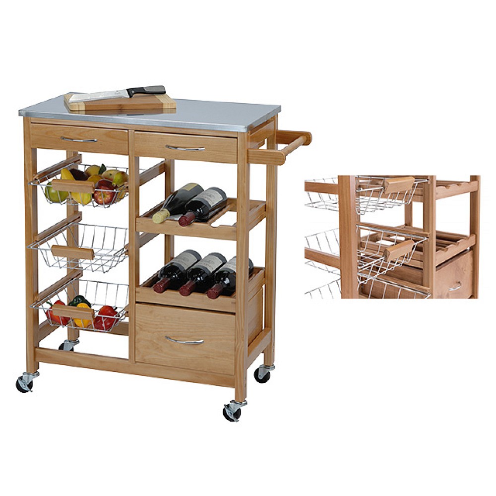 Masa de servit EH 66X36X84cm, roti