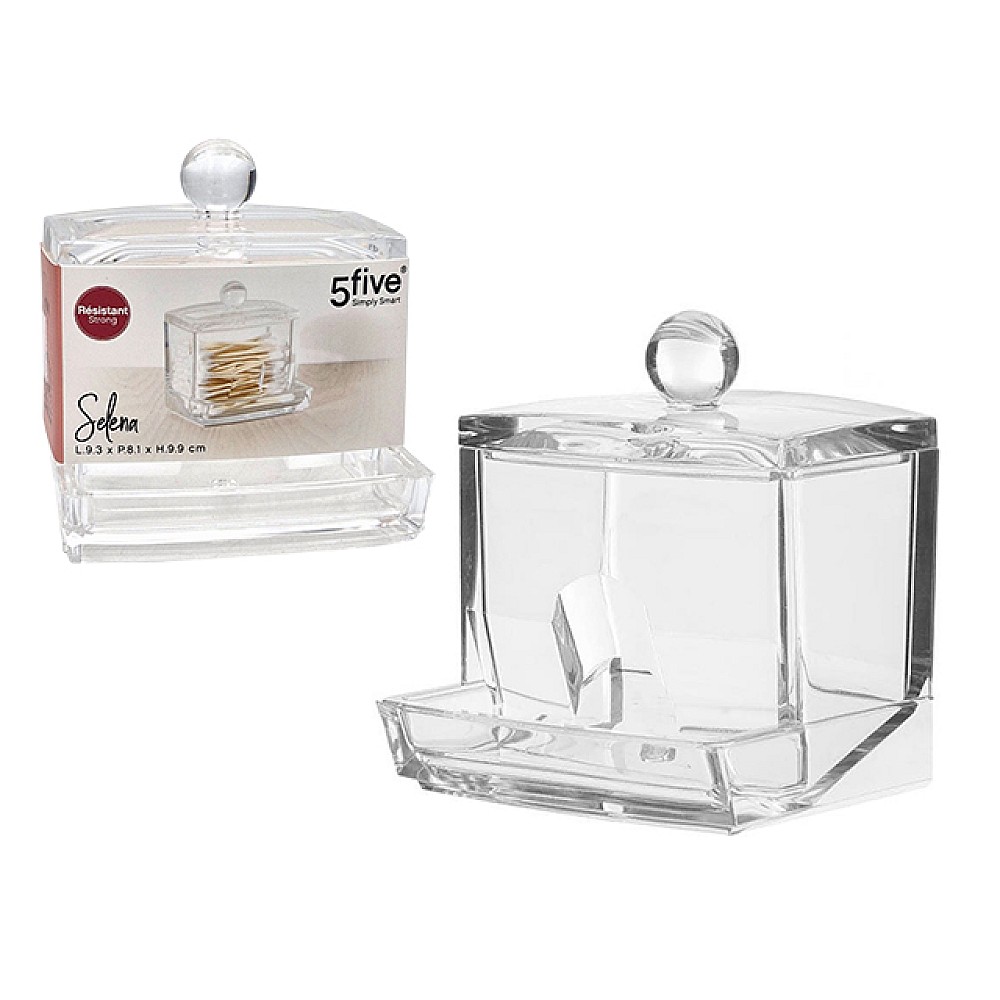 Organizator pentru betisoare de urechi Five Selena 9.3X8.1X9.9 cm, plastic