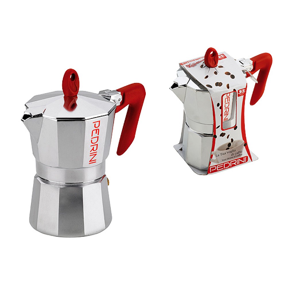 Ibric de cafea pentru 3 cani Pedrini, din aluminiu, clasica