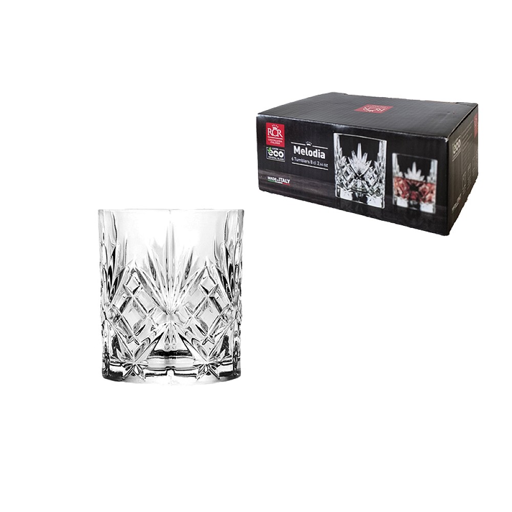 Set 6 pahare Melodia 80ml, cristal
