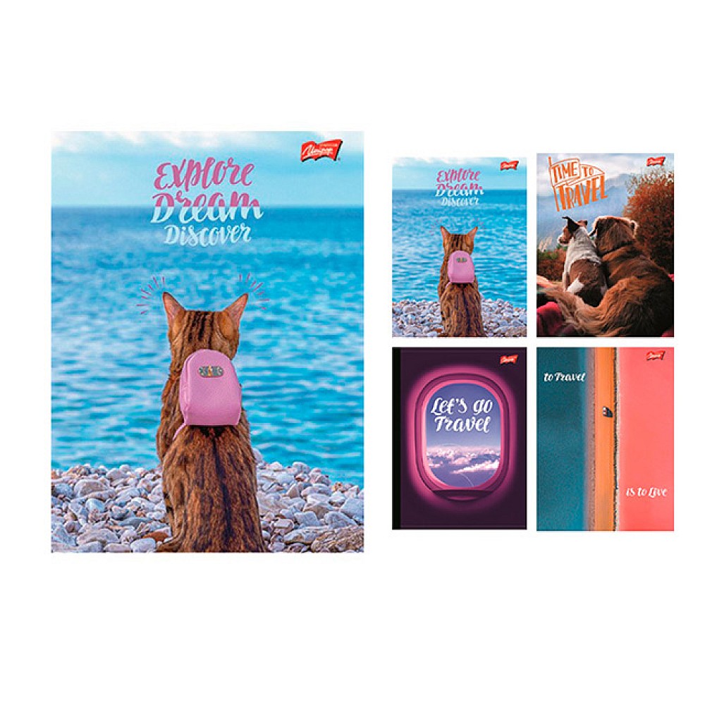 Caiet A5 60 foi linie Travel