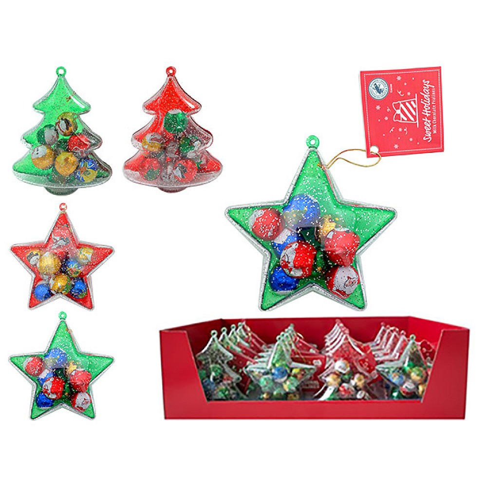 Pralina de ciocolata 50 g in figurina de Craciun