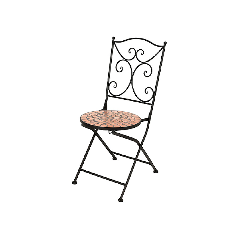 Scaun Bistro Mozaic metal-piatra 40X38X90cm Terra