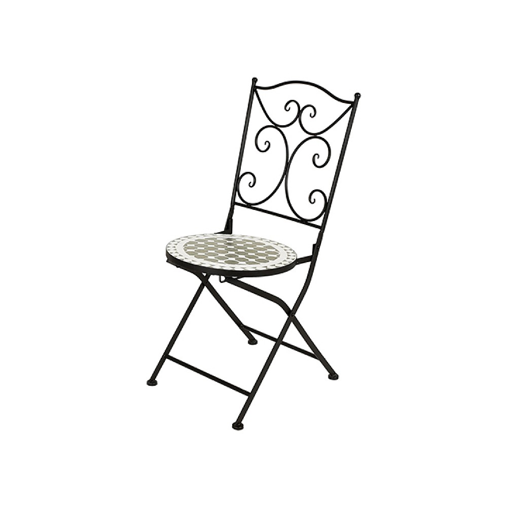 Scaun Bistro Mozaic metal-piatra 40X38X90cm Green