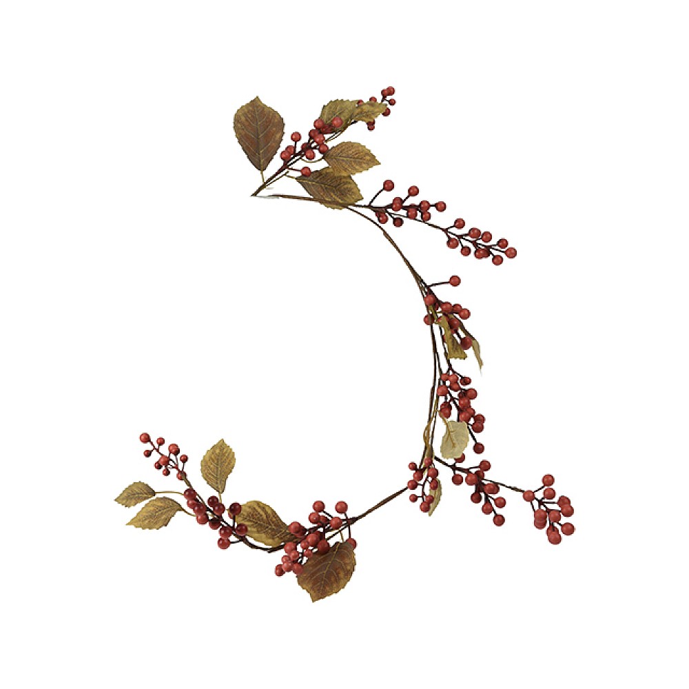 Ramura cu fructe rosii si frunze 100cm