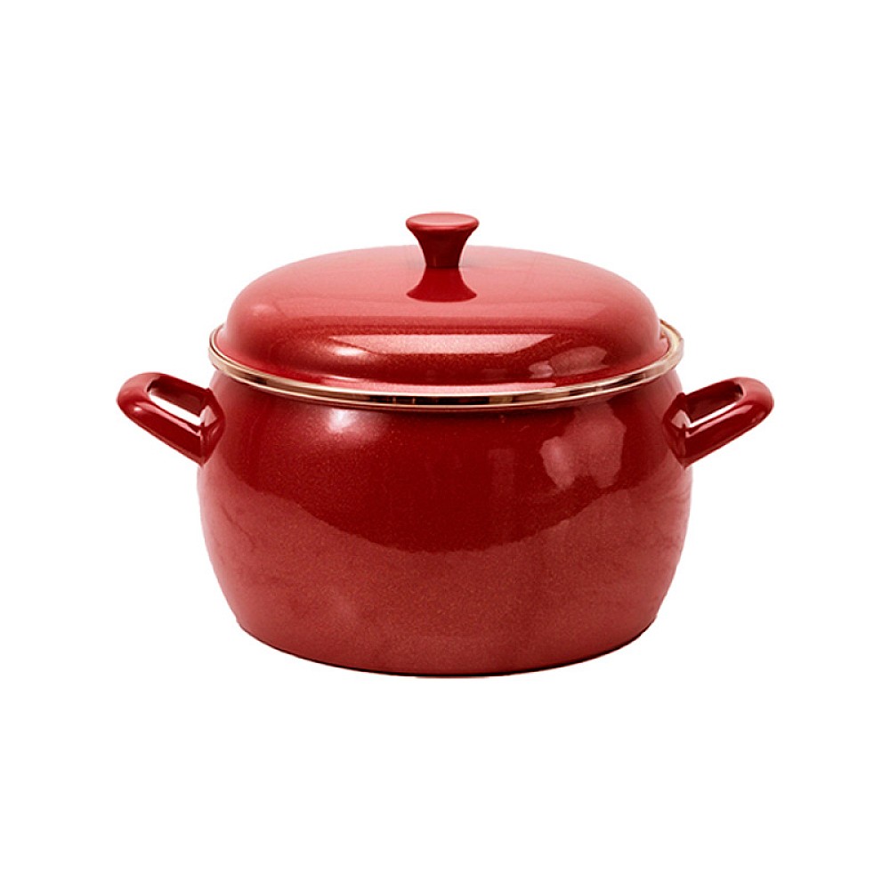 Cratita emailata Bordo 24cm, 7.9l, capac din metal