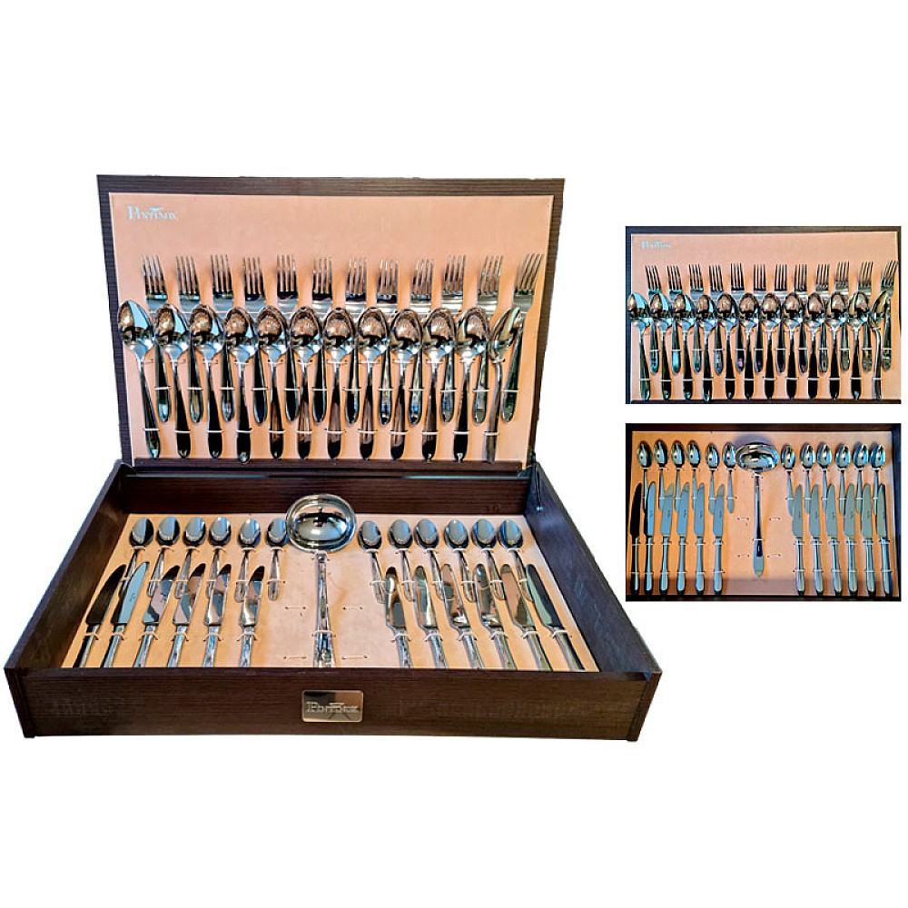 Set 49 de tacâmuri Pinti Ritz, inox