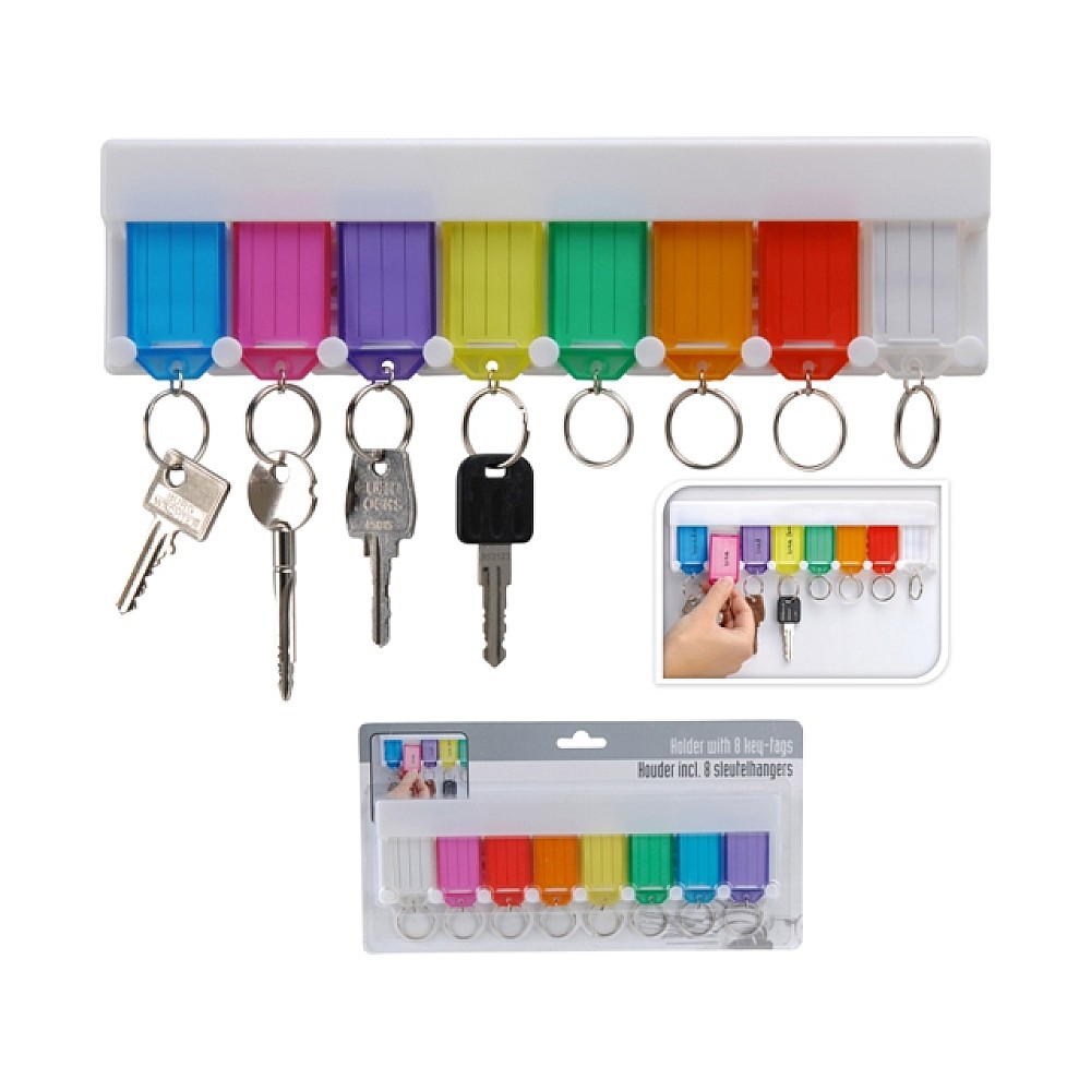 Set breloc pentru chei 8buc+suport suspendabil