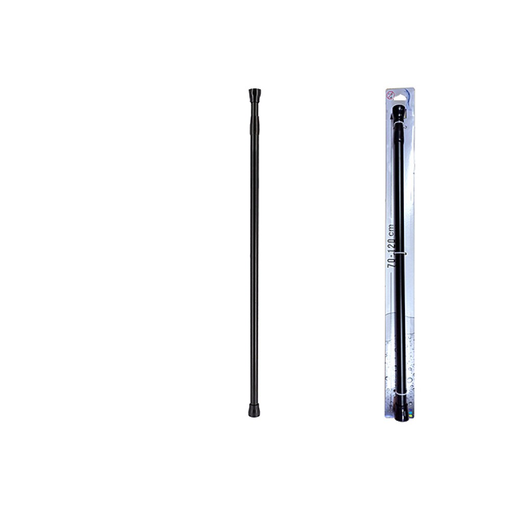 Tijă glisantă pentru perdea Tendance 70-120cm, neagră, aluminiu