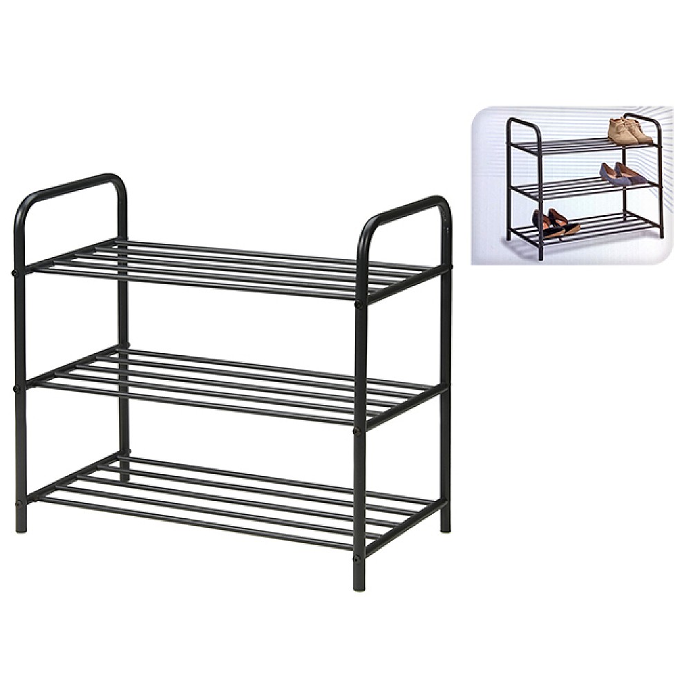 Etajera pentru incaltamine 3 rafturi Ambiance 66Х58Х34cm, metal