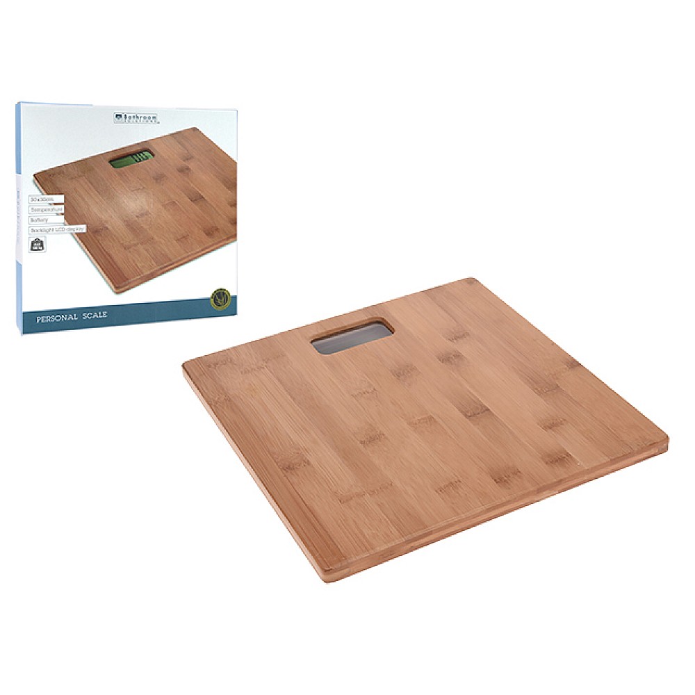 Cantar de podea 30Х30cm, max 180kg, bambus
