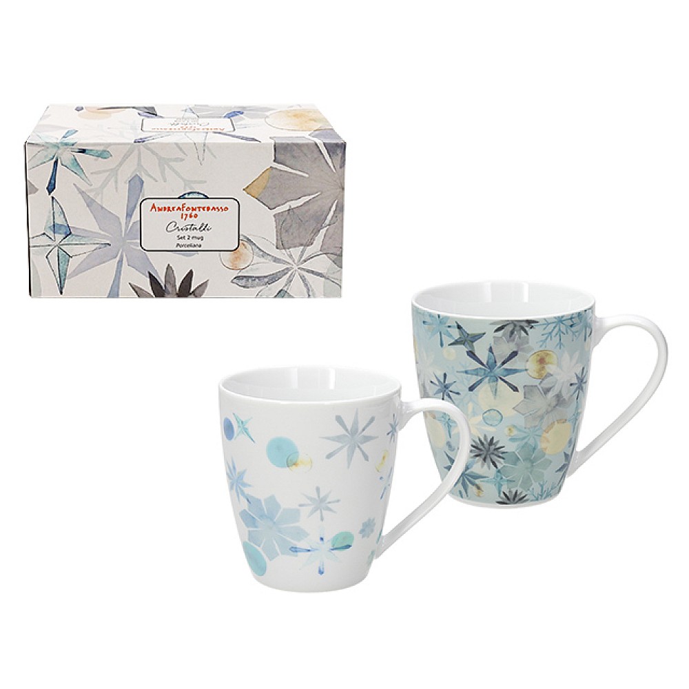 Set 2 cani 340ml Andrea Fontebasso Cristalli, portelan