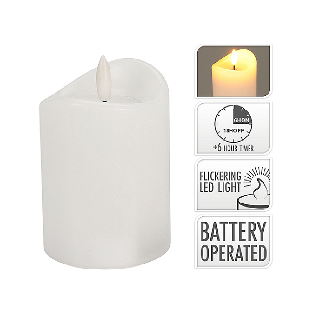 Lumanare LED 7X15сm cronometru,alba