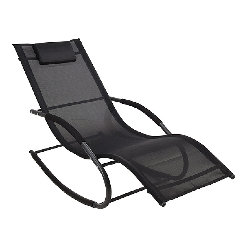Scaun-balansoar cu cadru otel 148X63X85cm, negru