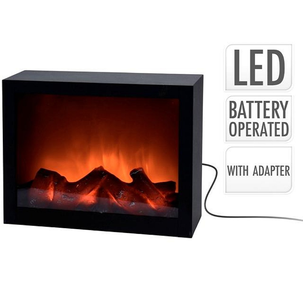 Semineu decorativ LED 41Х25Х10cm, 220V metal