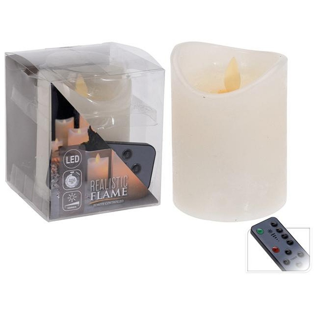 Lumanare LED 10X7.5cm cu timer-dimer, telecomanda