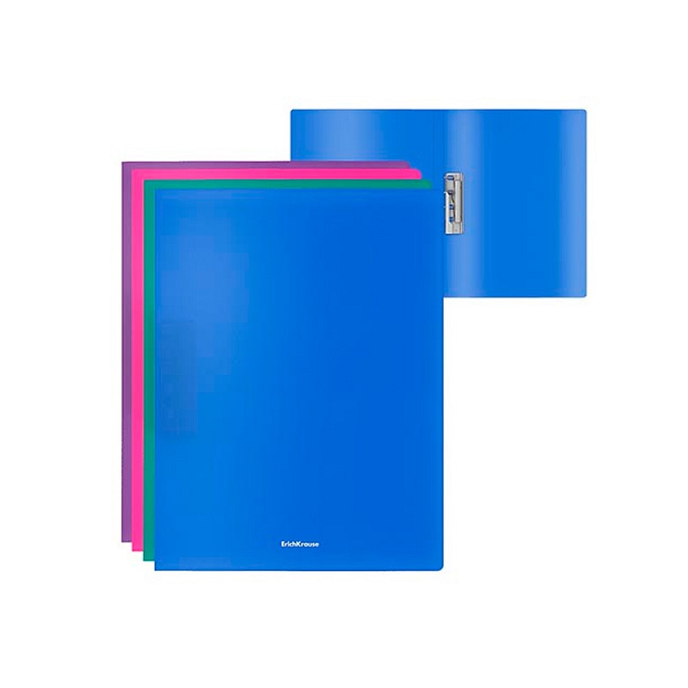 Mapa A4 cu clips ErichKrause Glance Vivid, 4culori