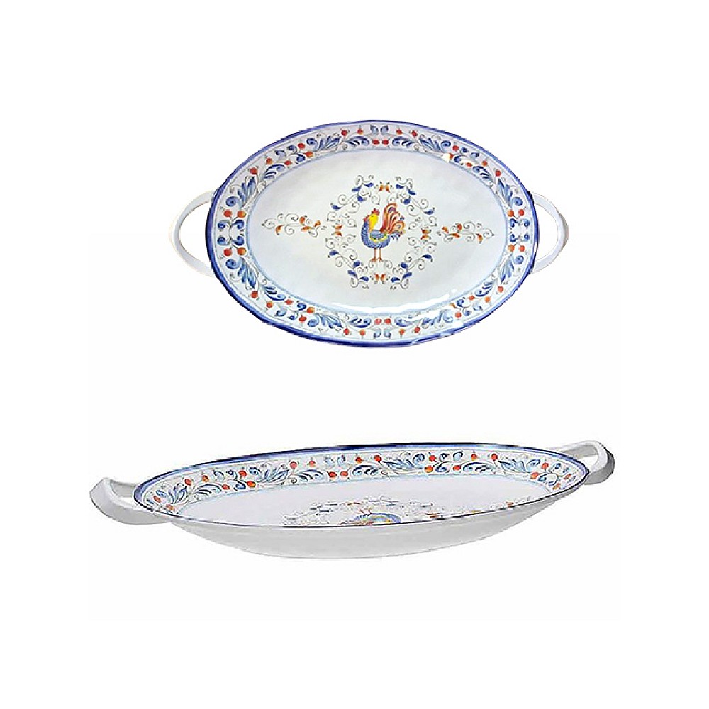Platou de servire oval 54cm Tognana Rooster, melamina