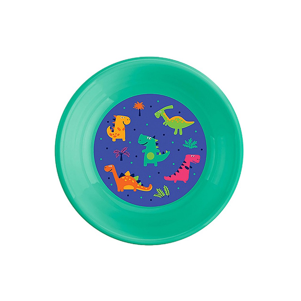 Farfurie adanca pentru copii cu desen Plastiska 18.5cm, verde