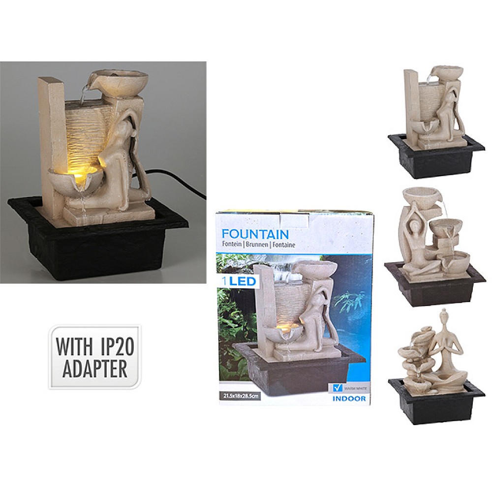 Havuz decorativ LED Yoga 21X18X28 cm, poliresina