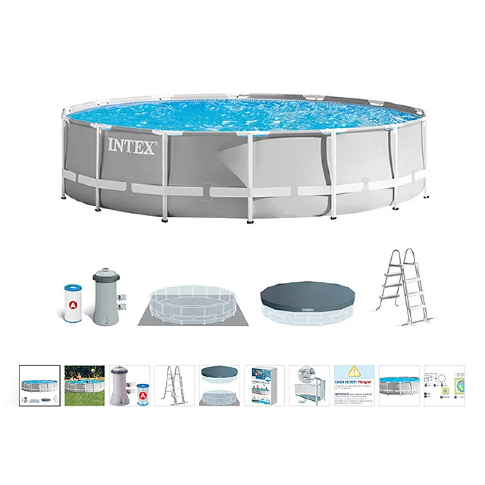 Piscină PRISM FRAME PREMIUM 427×107см, 12706 l, cadru metalic, cu pompa de filtrare