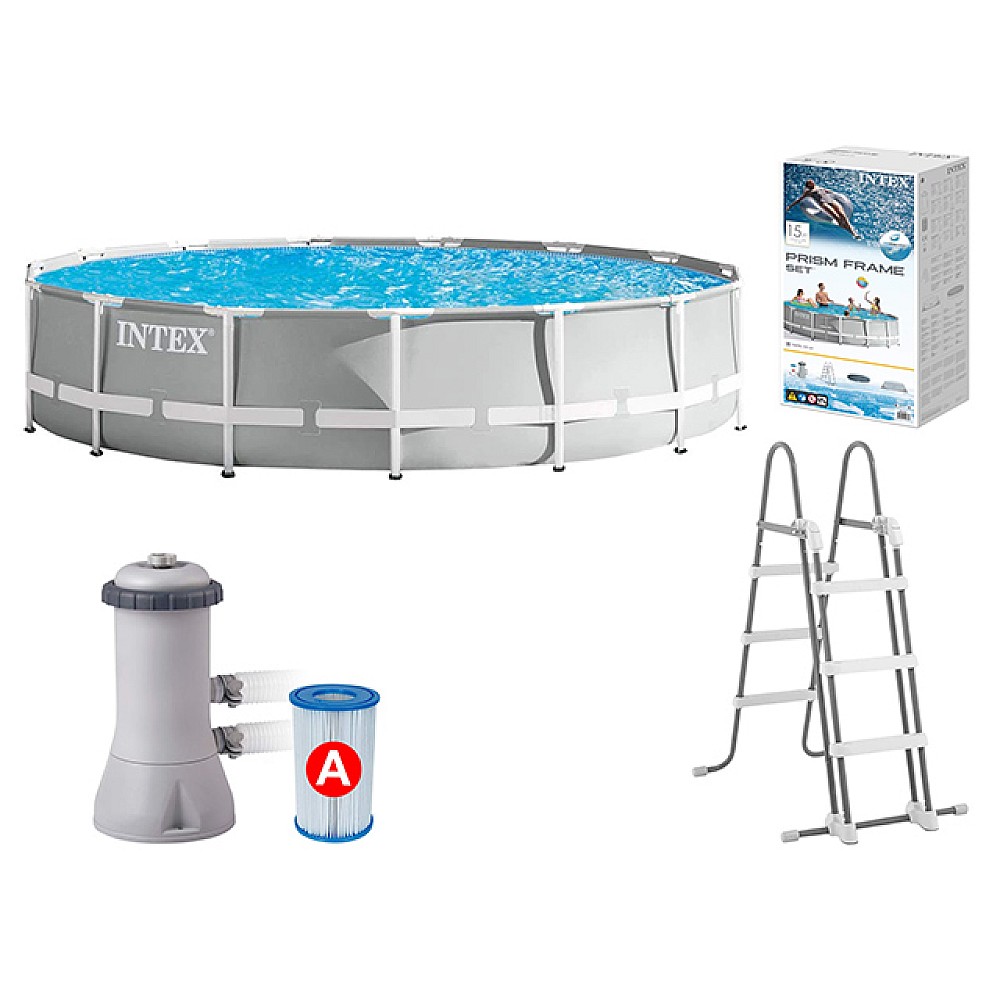 Piscină PRISM FRAME PREMIUM 457×107сm, 14614L, cadru metalic, cu pompa de filtrare