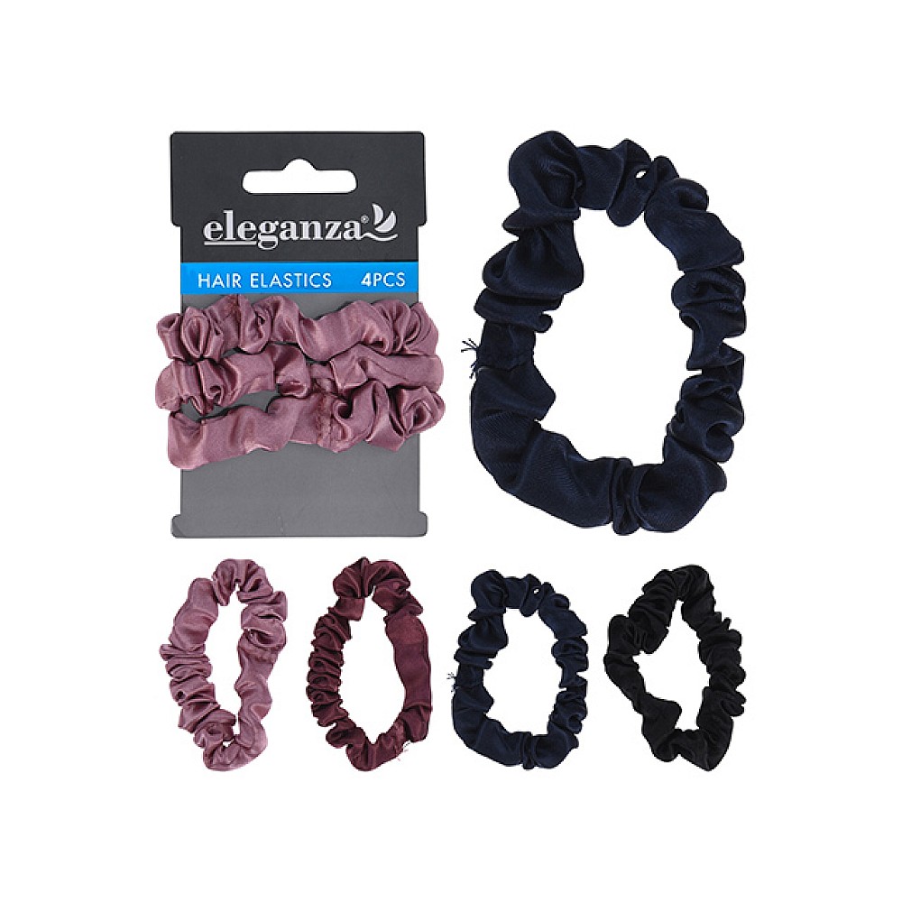 Set elastice pentru par voluminos 4buc, poliester