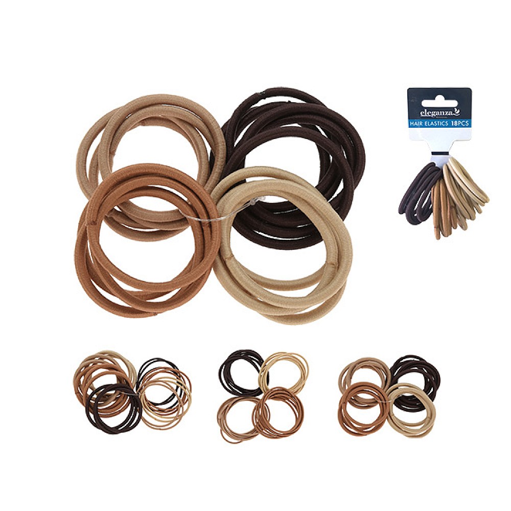 Set elastice pentru par subtiri 18-30buc, poliester