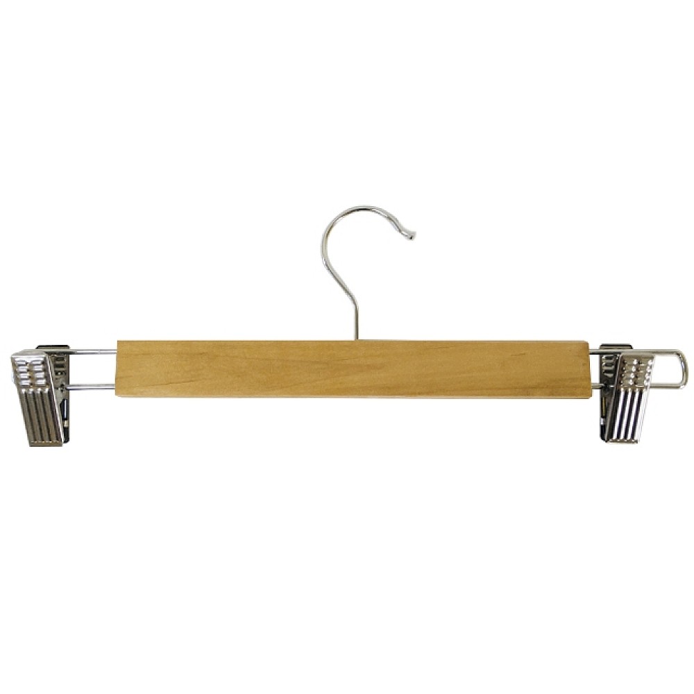 Umeras din lemn pentru pantaloni, cu 2 cleme