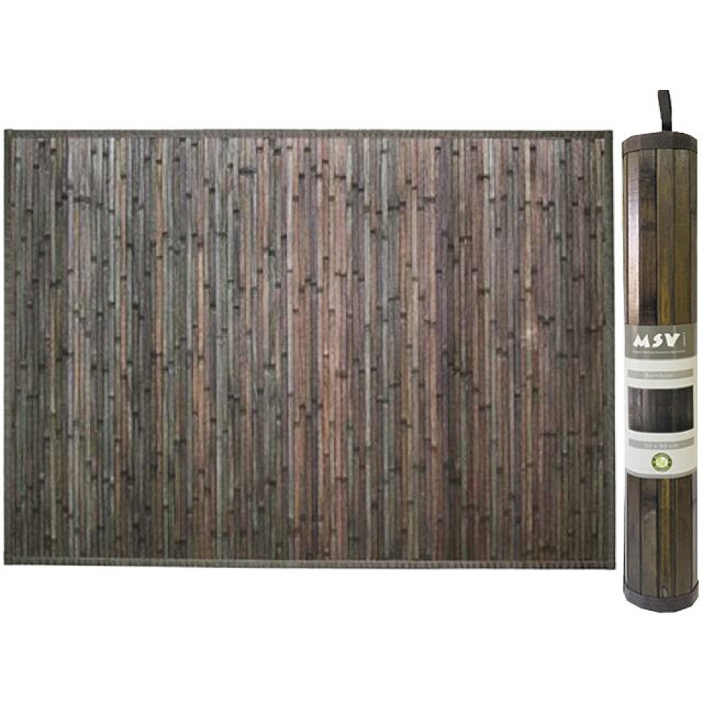Covoras pentru baie 50X80cm MSV gri, bambus