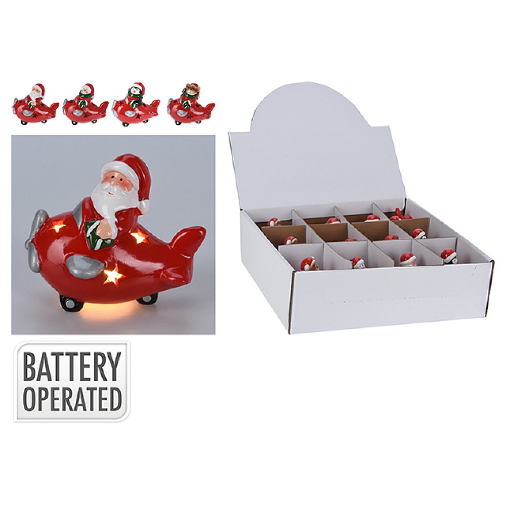Suvenir LED „Figurină în avion” 10X7X9 cm