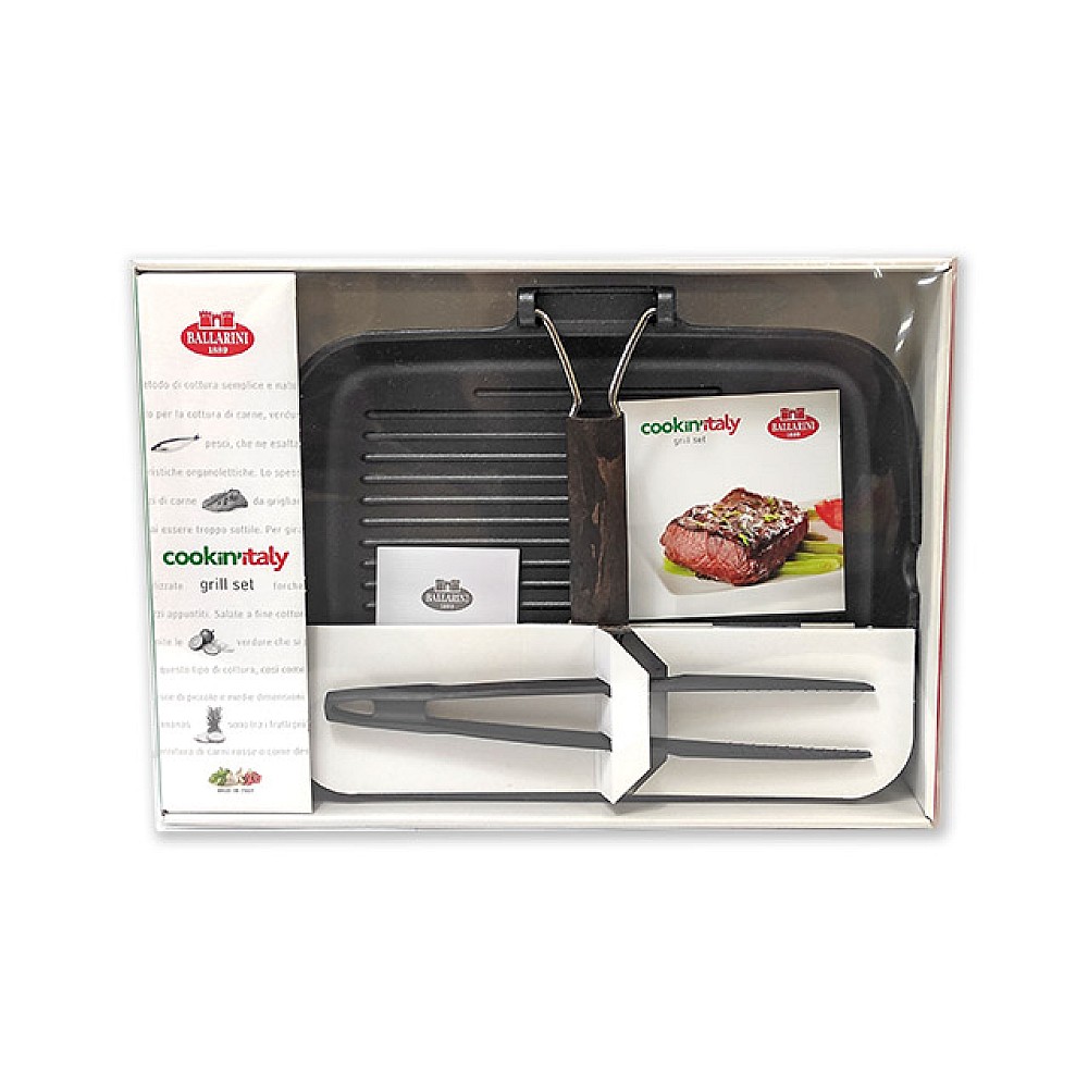 Set Ballarini Cookin'Italy: tigaie gril 35X26cm, cleste
