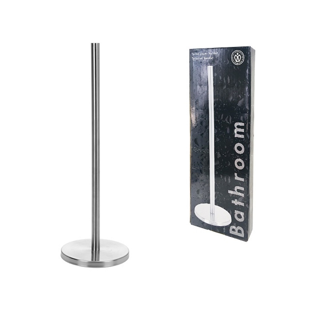 Suport - rezervă de podea pentru hârtie WC Bathroom 45cm, inox