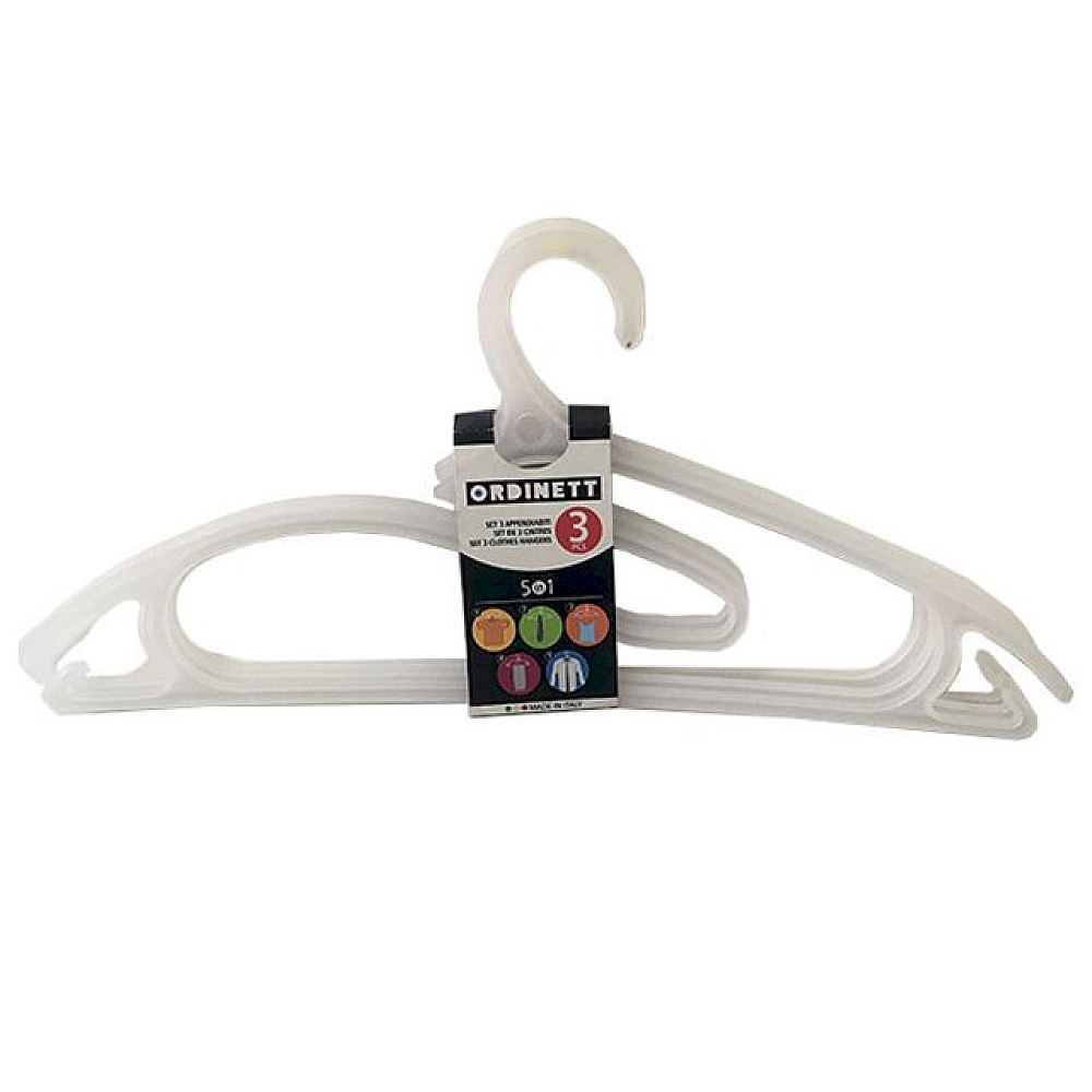 Set 3 umerase din plastic Ordinett 5in1, 42cm, alb/nergu