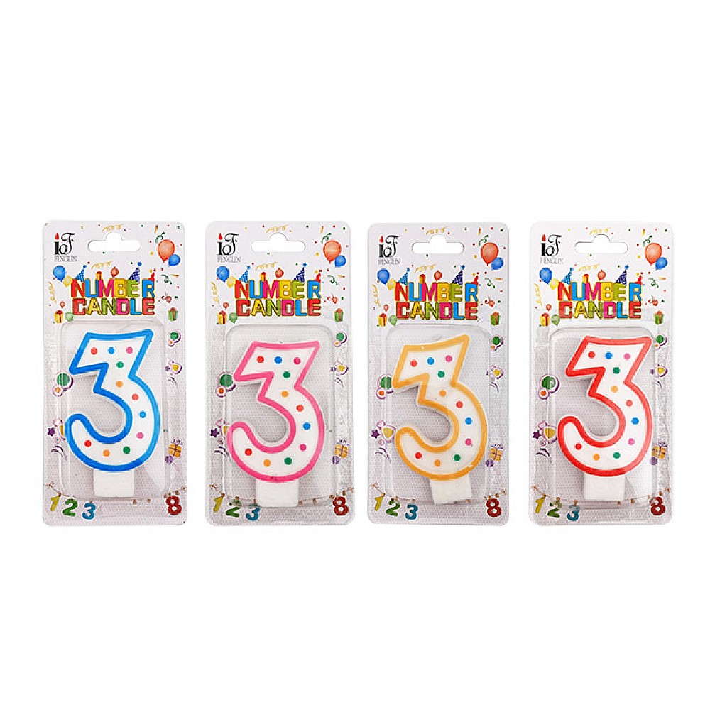 Lumanare-cifra 3 (cu puncte)