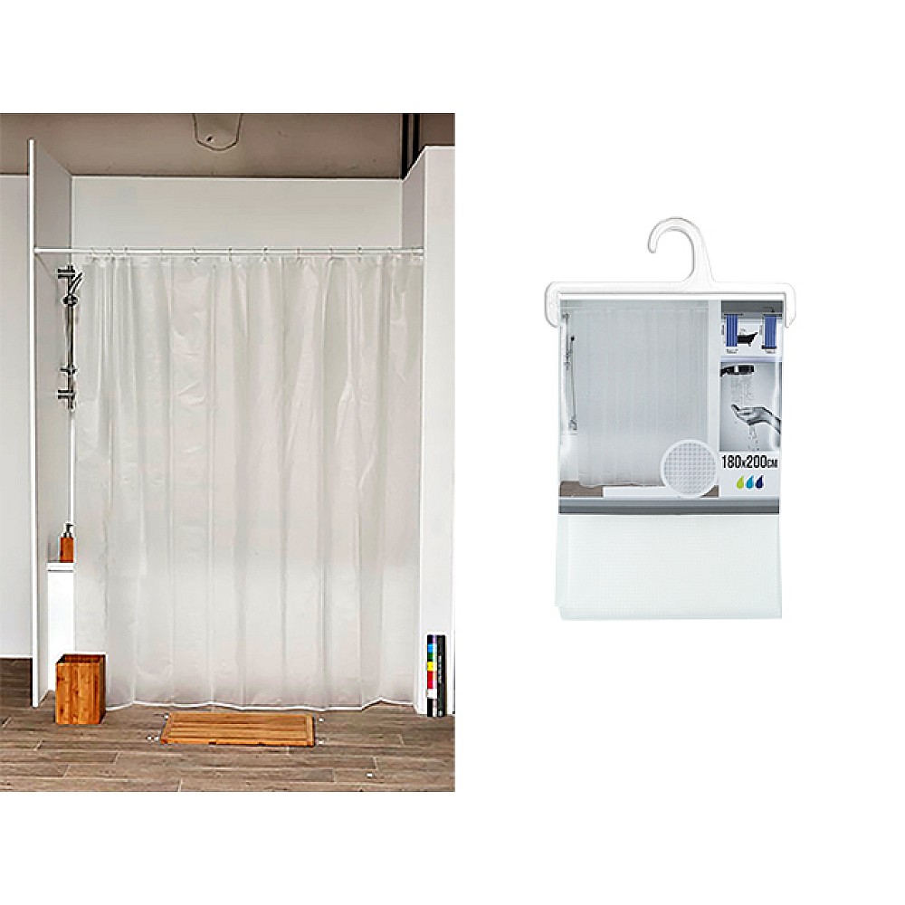 Perdea pentru dus 180X200cm Tendance transparentă, PE 50% EVA 50%