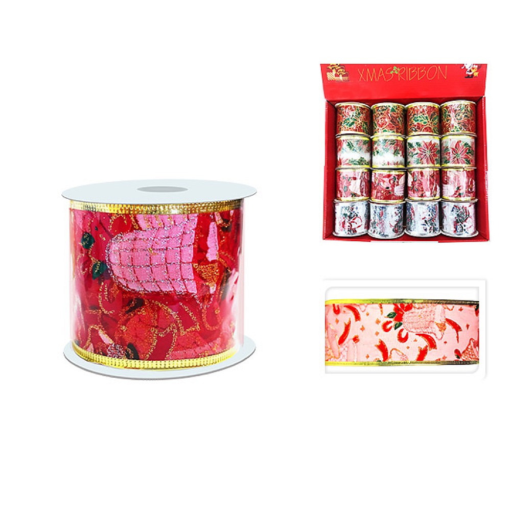 Panglica decorativa 6.3cmX2.7m, cu desen, 5 culori