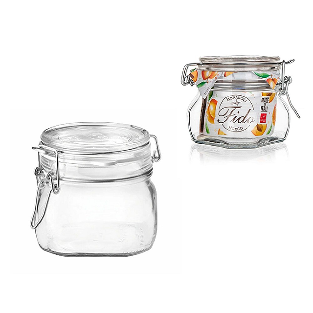 Borcan pentru pastrare/conservare Fido 0.5l, cu capac clema