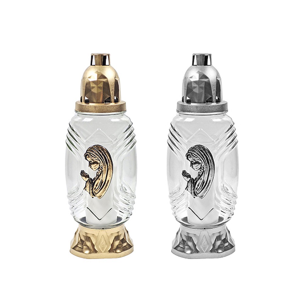 Candela sticla cu capac 30 cm 40 ore, sticla