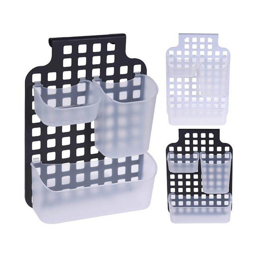 Cos suspendabila pe usa cu 3 nivele Bathroom 39X29X9cm, plastic