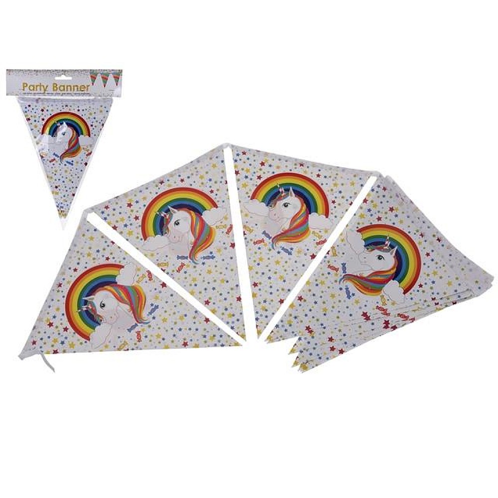 Ghirlianda Unicorn 12 steaguri de hartie 3.5m