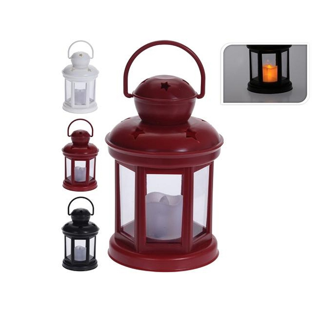 Felinar suspendabil cu lumanare LED D10X15.5сm, 3 culori